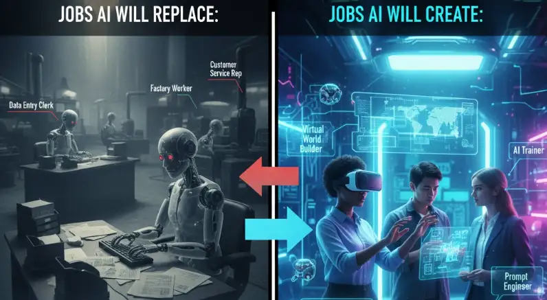 Jobs AI Will Replace vs Jobs AI Will Create