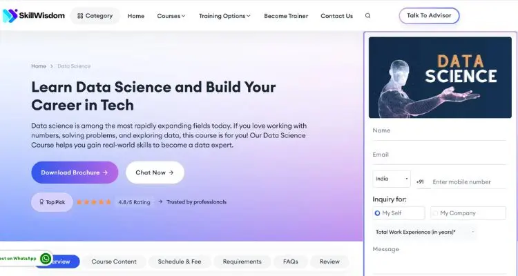 Skillwisdom- Data Science Course