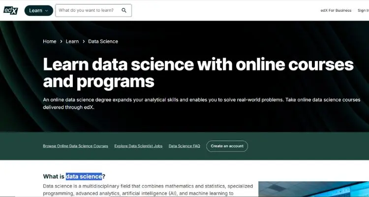 edx data science training
